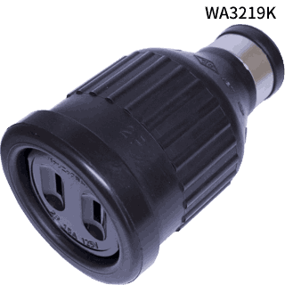 WA3219K 2P15A防水ゴムコード コネクタボディ