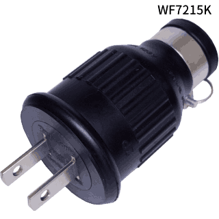 WF7215K 2P15A防水 ゴムプラグ