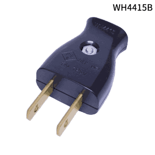 WH4415B ベター小型キャップ 黒 コンセントプラグ