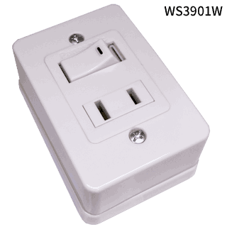 WS3901W コンセント付タンブラスイッチ